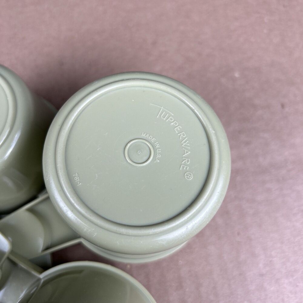 Vintage Tupperware Measuring Cups Set of 5 Avocado Green Retro - Picture 11 of 11